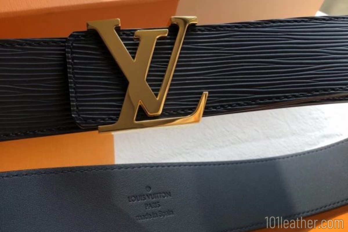 LV belt made from EPi leather, Famous leathers